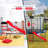 Machrus Upper Bounce Trampoline Step N Slide Fun Indoor and Outdoor Ladder and Wave Slide Set-110295035