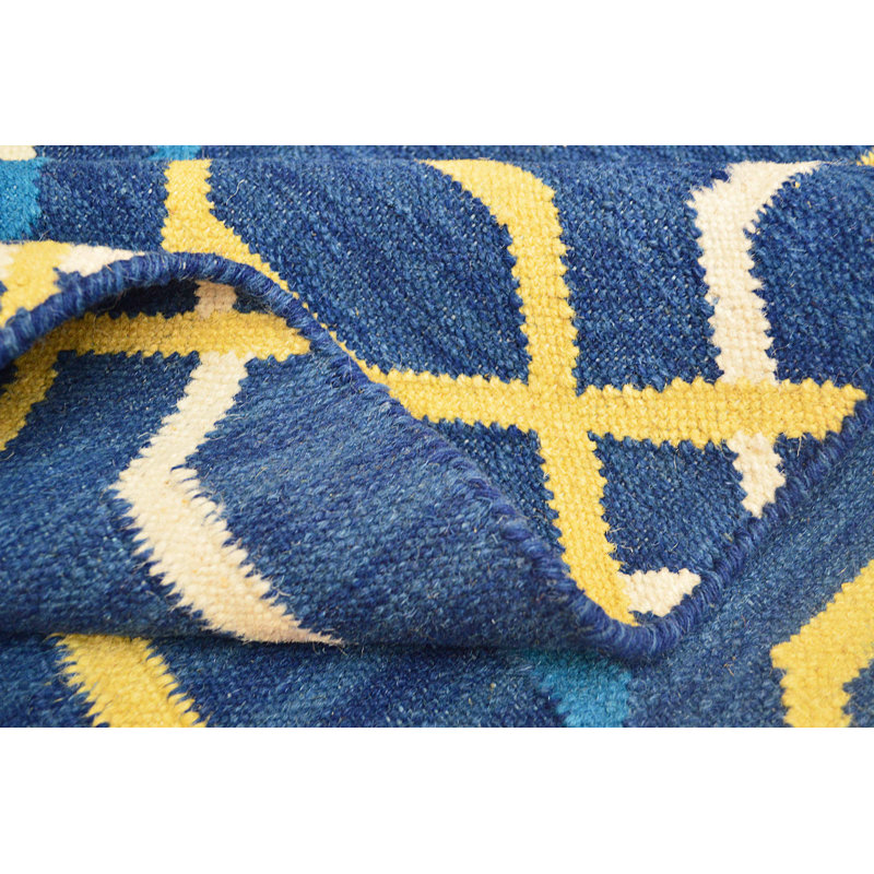 Simona Geometric Wool Hand Woven Area Rug, Rectangle 155 x 240cm