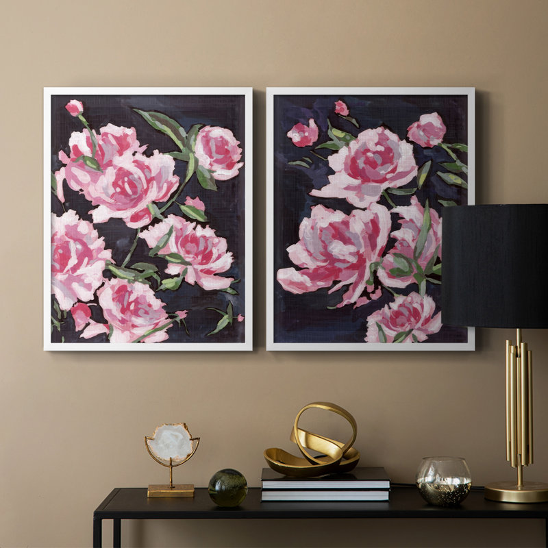 «Meer Rosa I», reproduction encadrée de qualité supérieure - prête à être accrochée - aucun clou requis - aucun clou requis