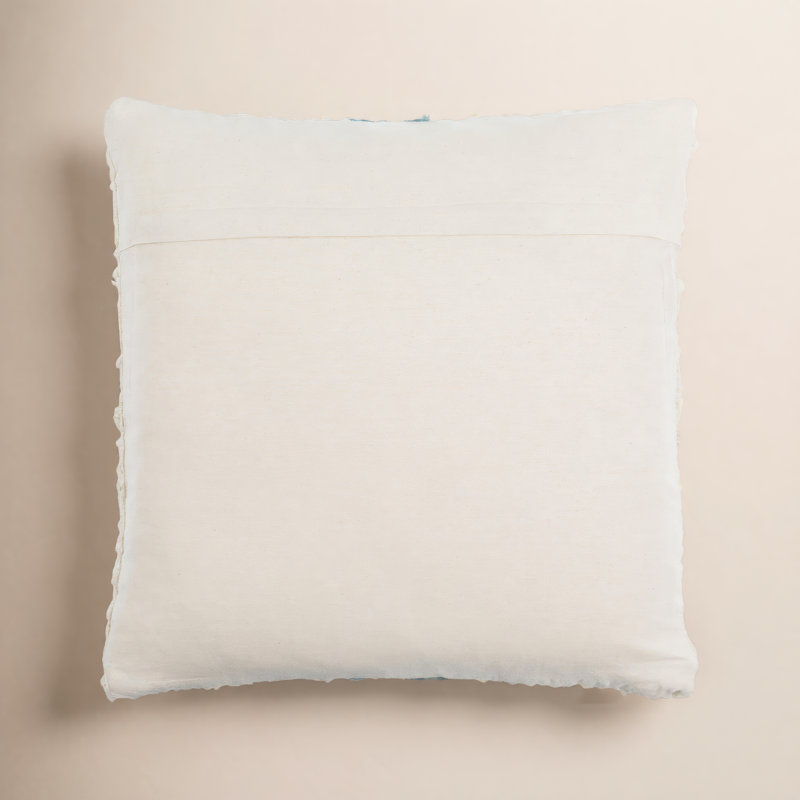 Coussin Alivia, Bleu sarcelle foncée, Polyester/ Bourre en polyester, 20 po x 20 po