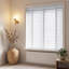 Faux Wood Venetian Blinds with Fabric Tape, Moisture-Resistant Horizontal Slats & Cord Control for Windows-70077834-70077843