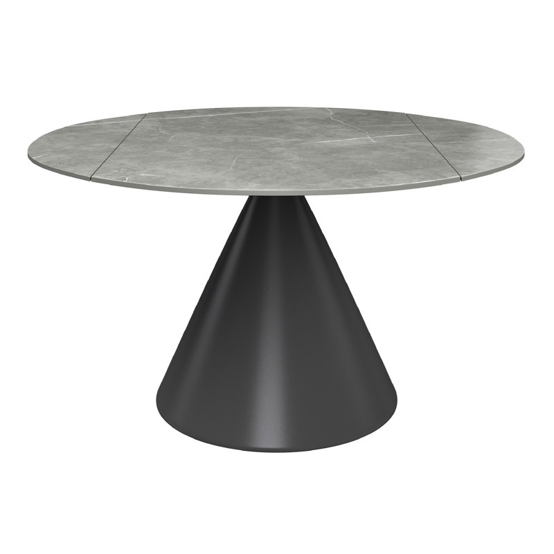 Avaeyah Round 135cm Extendable Dining Table, Matte Grey
