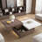 Mohite Modern Square Coffee Table with Rotatable Top, Two Colors Matching and 1 Hidden Storage Space-319303648