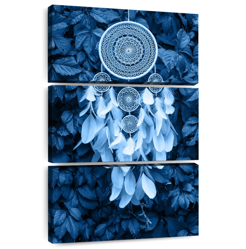 Capteur de rêves bleu amérindien Kerner, H 32 po x l 20 po