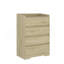 Commode 4 tiroirs, commode sans poignée, commode pour chambre 100% imperméable, armoire en bois moderne avec cadre robuste pour le salon, l'entrée, la chambre à coucher, le couloir, le bureau