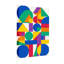 Motif abstrait de formes géométriques colorées abstraites