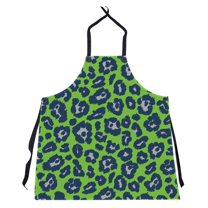 Tablier à imprimé léopard de football Seattle, Vert / bleu foncé / gris