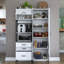 Armoire polyvalente moderne Kitai, blanche, 47,2 x 78,0 x 15,7 pouces | Panneau de particules 100% mélamine de qualité E1, épaisseur: 0,7 pouce | Nombreuses tablettes, fixation murale, rangement supplémentaire, design élégant et fonctionnel