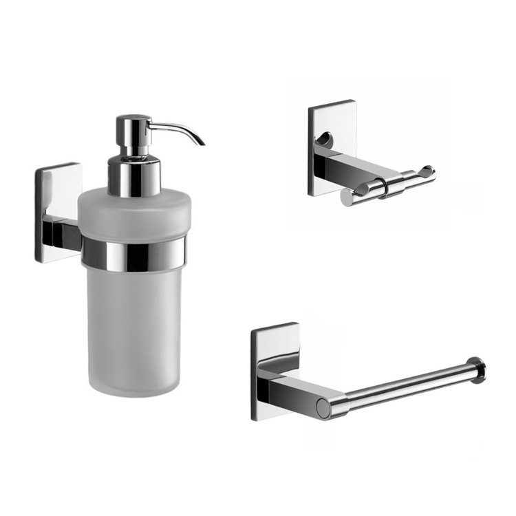 Ensemble de quincaillerie de salle de bain 3 pièces Dowsing, Chrome