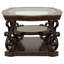 Ensemble de table basse et de table de bout 3 pièces Arrize Merlot avec pieds à volutes ornés et finition foncée-133665101