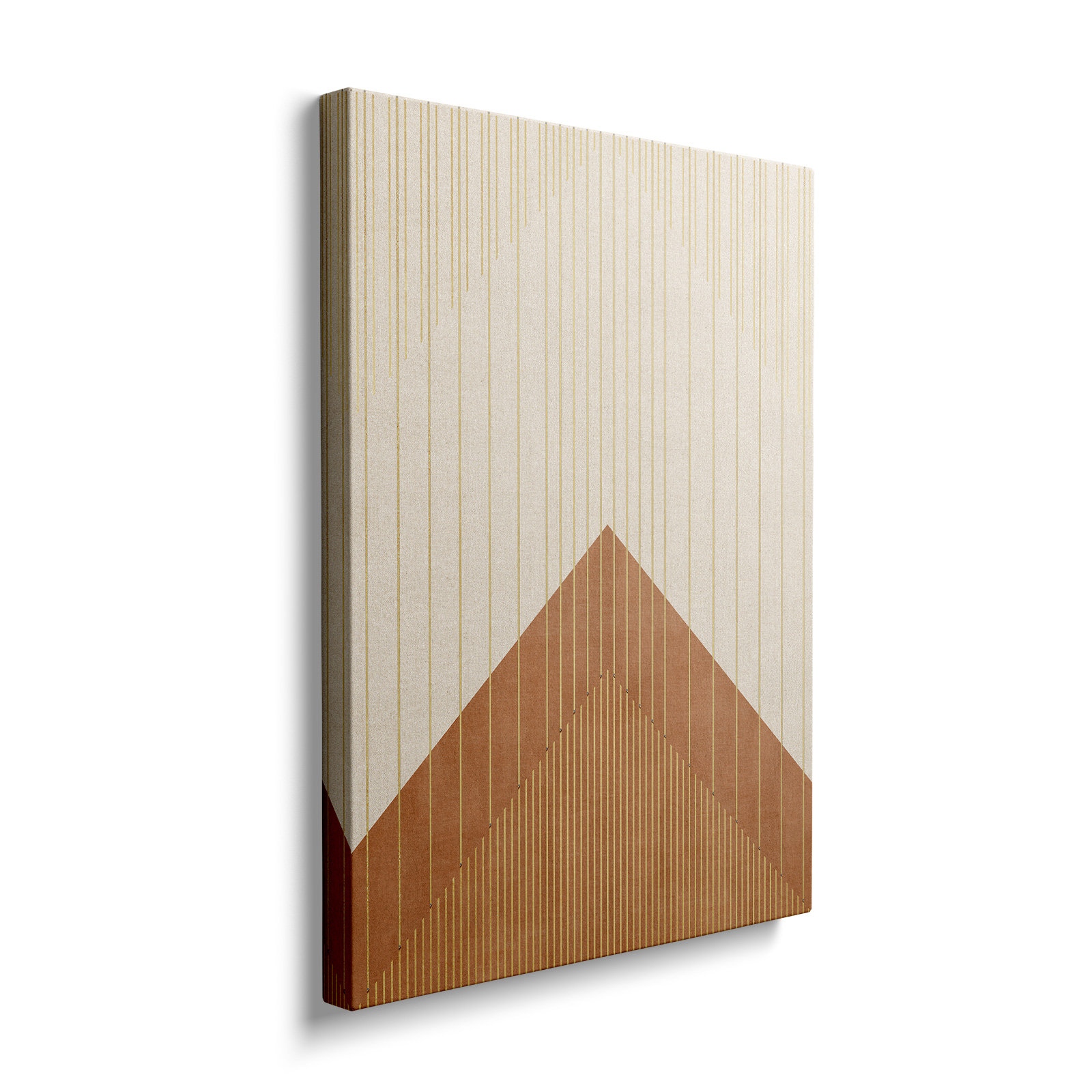 Wrought Studio Mid century Modern Geometric Lines Abstract Boho Canvas Wrought studio mid century modern geometric lines abstract boho canvas