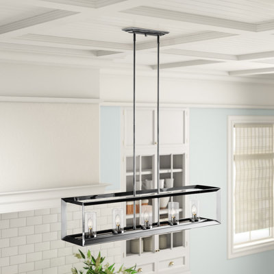 5 - Light Dimmable Linear Chandelier