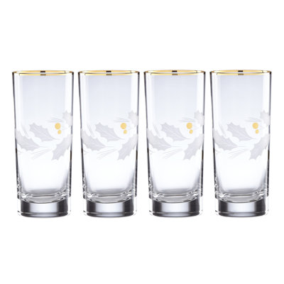 Holiday Gold 4-Piece Glassware Set