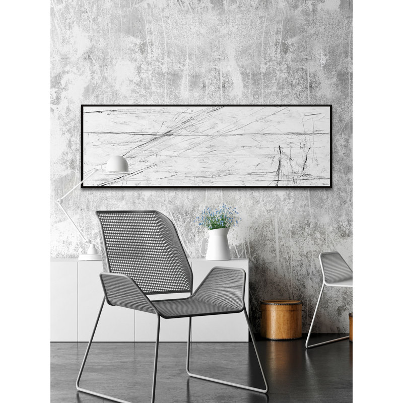 Early Dawn by Parvez Taj - Floater Frame Panoramic Painting on Canvas, 25cm H x 76cm W