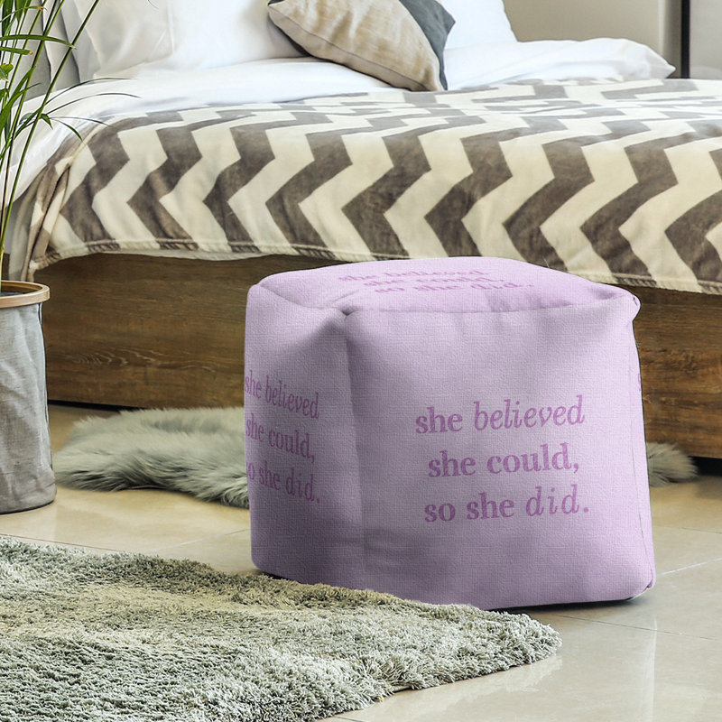 Upholstered Ottoman, Violet