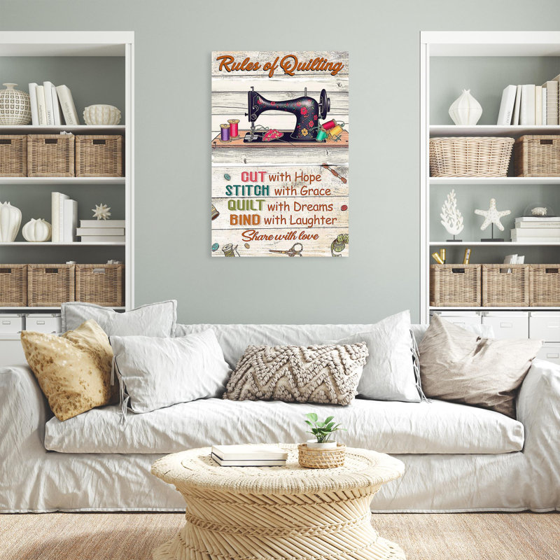 "Caprica Rules Of Quilting", impression sur toile, H 36 po x l 24 po x P 1,25 po