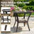 PE Wicker Glass Top Patio Side Table
