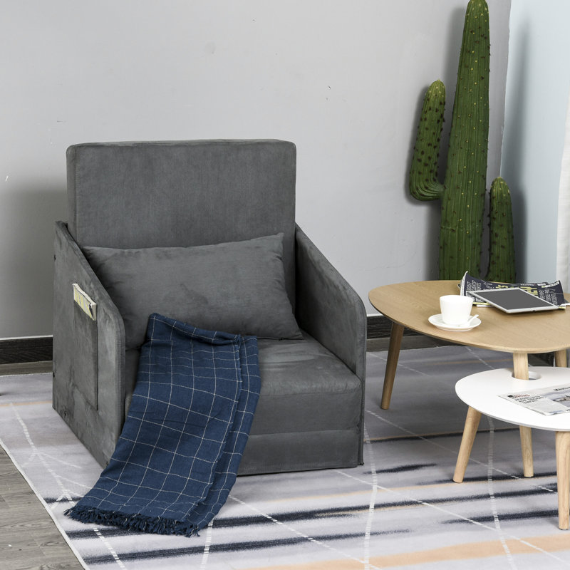 Twin 70cm Upholstered Futon Chair