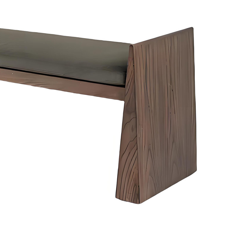 Banc de magasin de vêtements de repos en bois massif simple, H 21,65 po x l 51,18 po x P 17,72 po