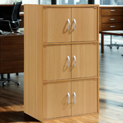Bibliothèque à 6 tablettes et 3 tablettes de 40,8 po de hauteur avec rangement à 3 niveaux pour la maison ou le bureau