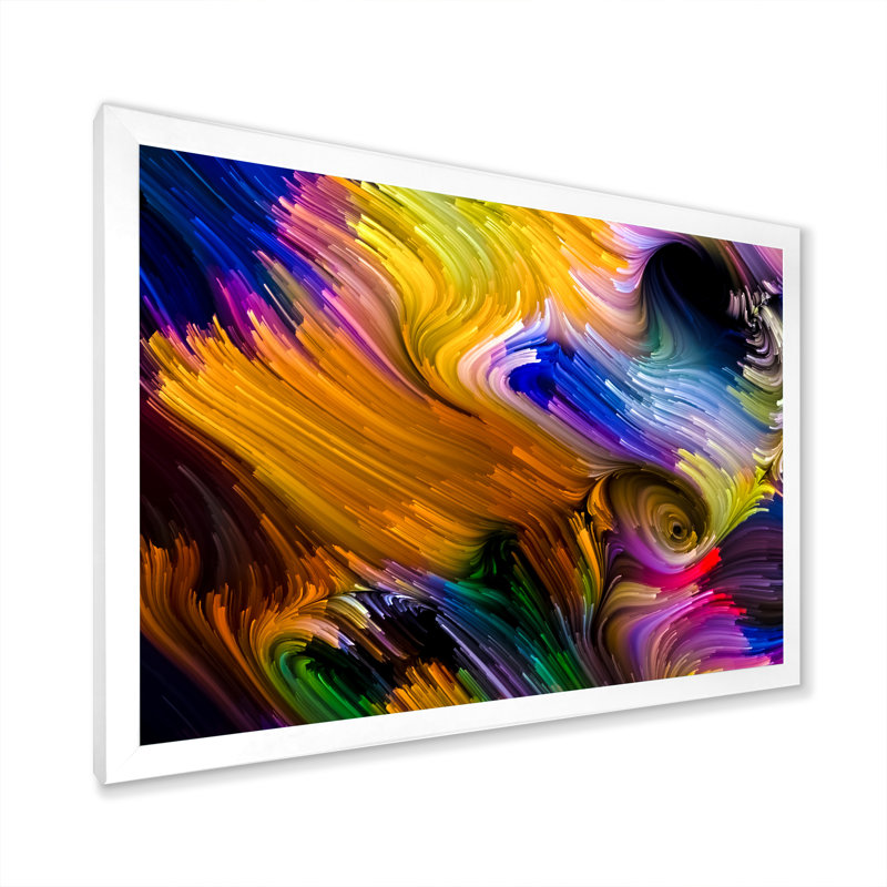 «Living Liquide Art VII», reproduction sur toile encadrée, Cadre photo blanc, H 30 po x l 40 po x P 1,5 po