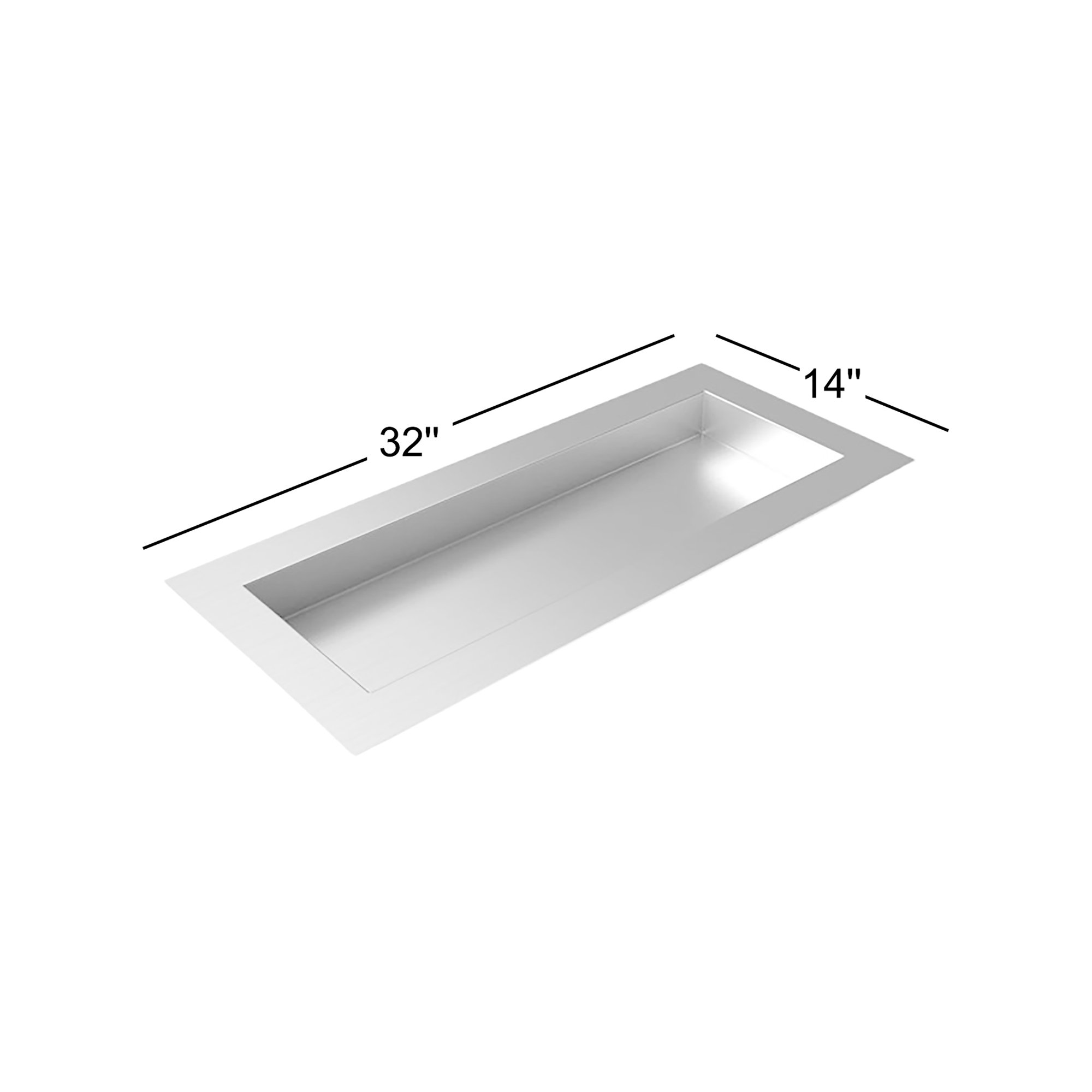 Geo Series Metal Planter Box, Stainless Steel