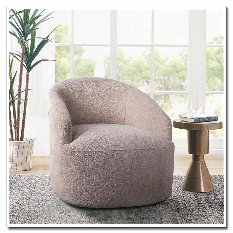 Fauteuil pivotant avec base cachée Faux Boucle