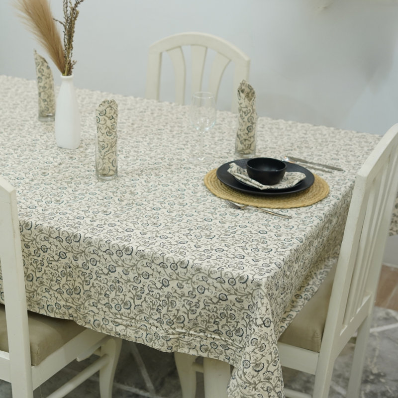 Red Barrel Studio® Classic Elegance: nappe en coton imprimée à la main pour toutes les occasions, himachal (8 places)
