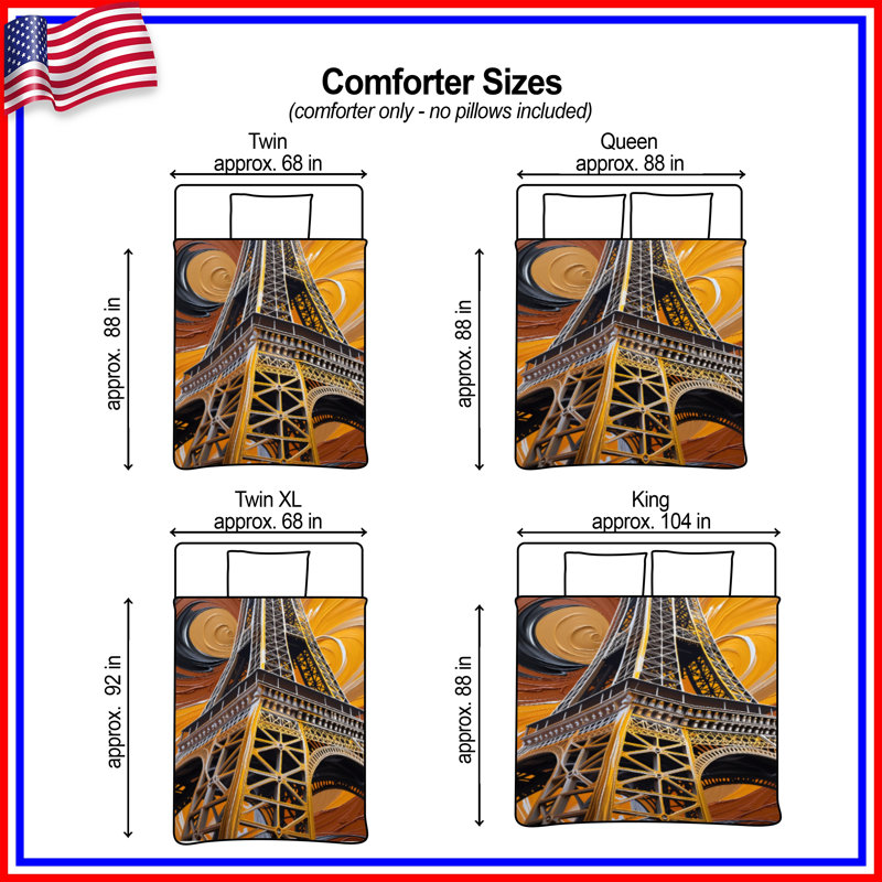 Eiffel Tower Bedding Architecture Comforter Contemporary, King