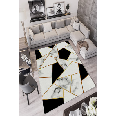 Durable Polyester Area Rug, 23.6 x 39.4 inches | 100% Antibacterial, Eco-Friendly, Non-Slip PVC Dot Underside | Machine Washable, Digital Print Design | Perfect for Living Room, Bedroom, or Office Décor