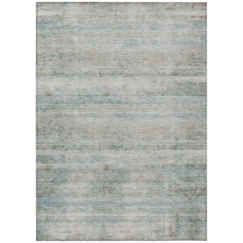 Machine Washable Indoor/Outdoor Colman ACN2154 Striped Rug, Rectangle 5' x 7'6"