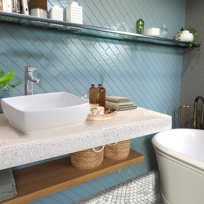 Lavabo vasque rectangulaire blanc Nantucket Sinks NSV1913