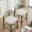 Tabouret de bar rembourré à hauteur de comptoir avec structure en métal-1206450982