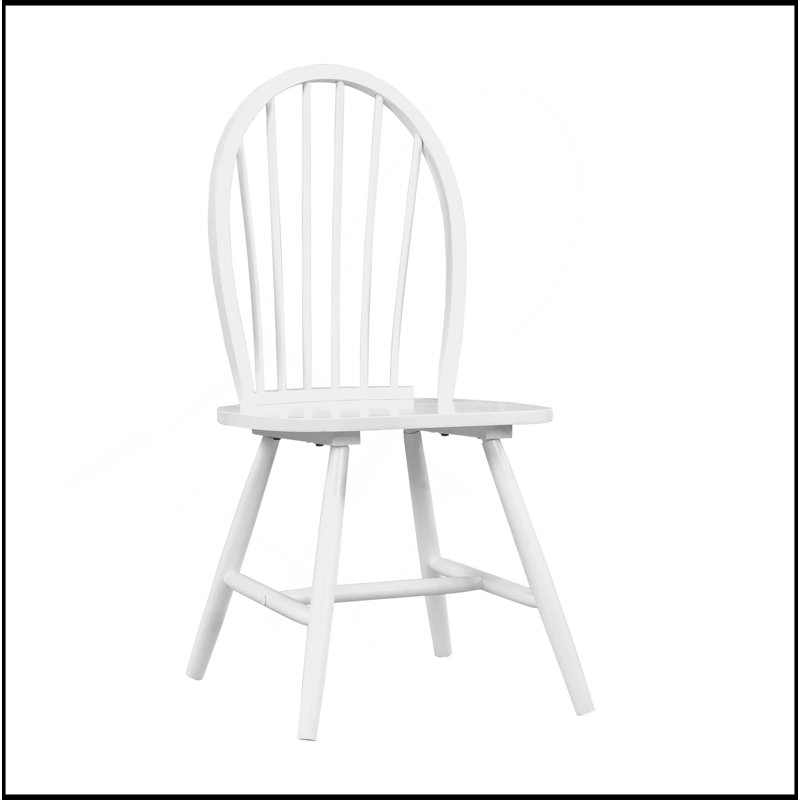 Ensemble de 2 chaises d'appoint blanches au fini blanc de style campagnard