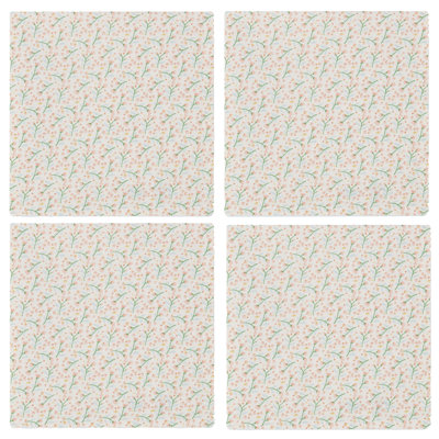  Spring Blossom Printed Napkin Set/4