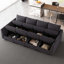 Canapé-lit modulaire convertible Aurora Chenille-106913436-106913483