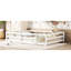 Lit en bois de pin blanc avec clôture, multifonctionnel, facile à assembler et confort en bois blanc, clôture pour, assemblage rapide-23966437-23966436