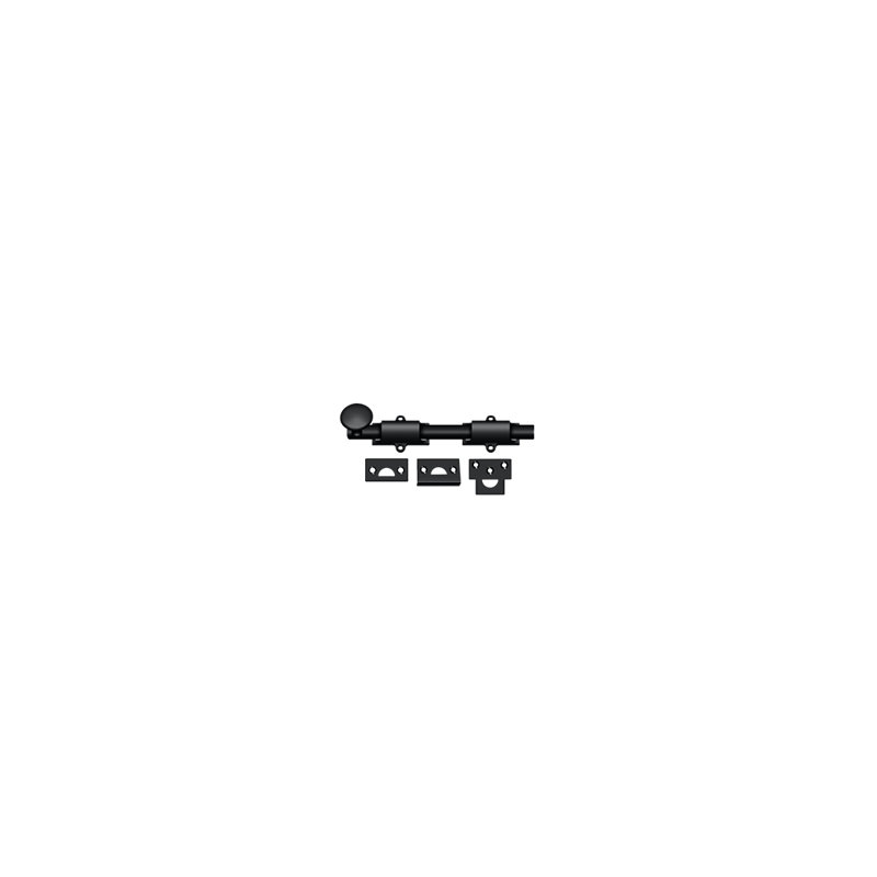 Deltana 8SB26 8" Surface Bolt; Heavy Duty; Bright Chrome Finish, Black