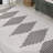 Vinales Diamond Stripe Light Gray/Black Indoor/Outdoor Rug-69807792