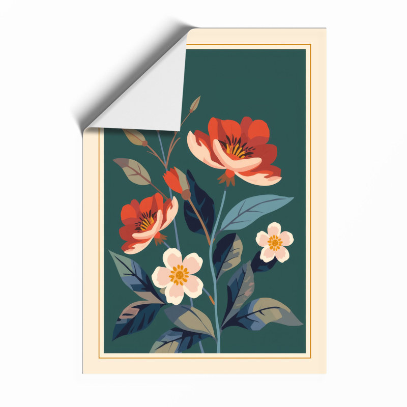 Coral Blooms Study Botanical - Print, Unframed, A1 - 84.1 x 59.4 cm