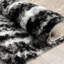 Tapis abstrait à poils longs noir / gris-1922476744