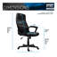 Fauteuil de direction à dossier moyen, noir