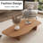 47.2" Irregular Solid Wood Coffee Table