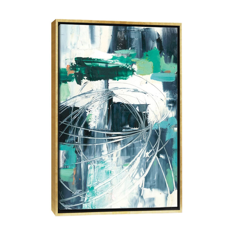 Reproduction d’art, "dispersion Light I" par Ethan Harper, H 40 po x l 26 po x P 1,5 po, Toile encadrée d'or, Pas de tapis