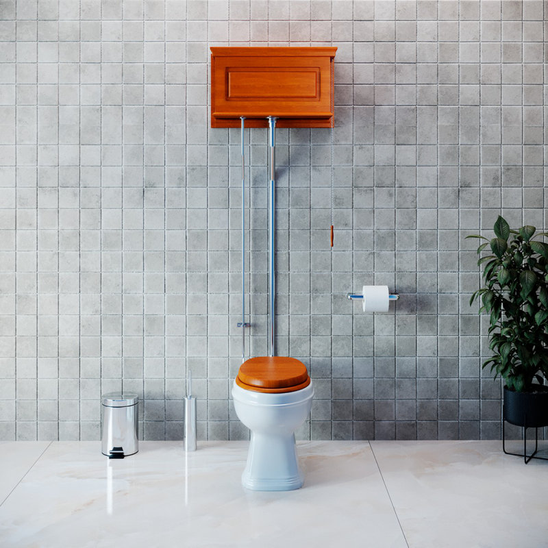 Rénovateurs pour salle de bain à réservoir haut en porcelaine blanche