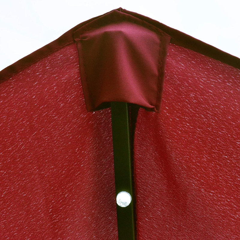 Icarus 4.4m x 2.6m Rectangular Traditional Parasol, Wine Red