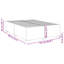 Structure de lit Vidaxl sans matelas 137 x 74,8 po blanc-682155046