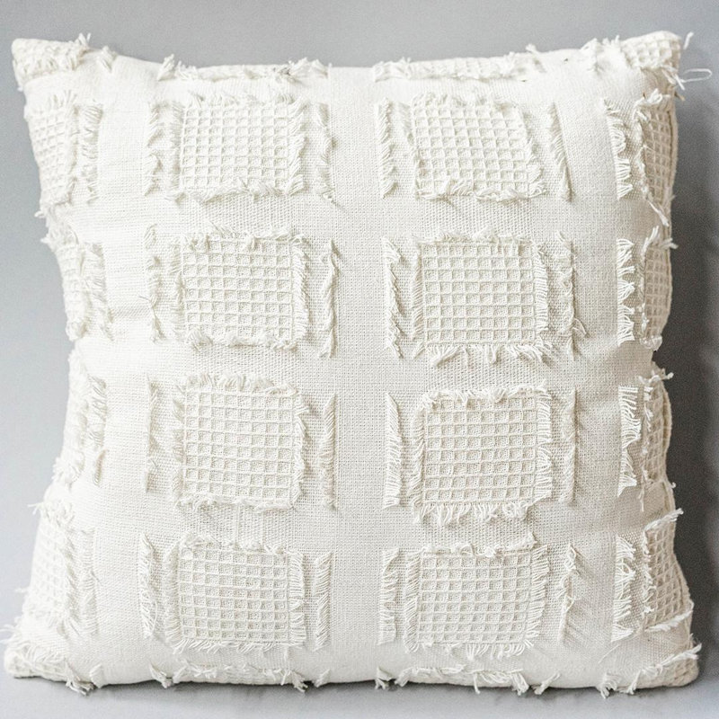 Coussin 18 po x 18 po, Crème, crème