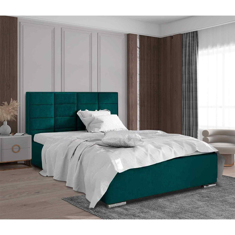 Upholstered Bed, Single (3'), Green