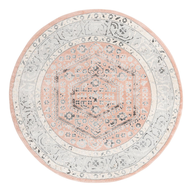 Edson Oriental Indoor Rug, Round 7'
